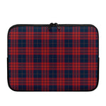 Blue And Red Tartan Pattern Print Laptop Sleeve