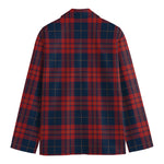 Blue And Red Tartan Pattern Print Men's Blazer