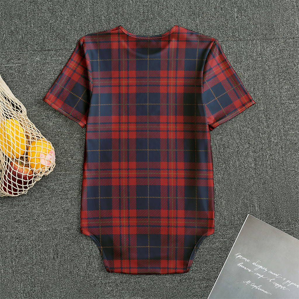 Blue And Red Tartan Pattern Print Men's Bodysuit
