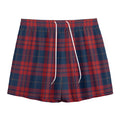 Blue And Red Tartan Pattern Print Mesh Shorts