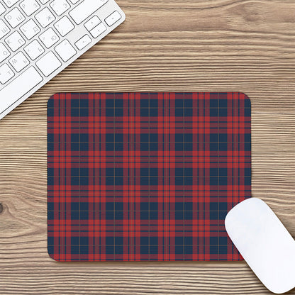 Blue And Red Tartan Pattern Print Mouse Pad
