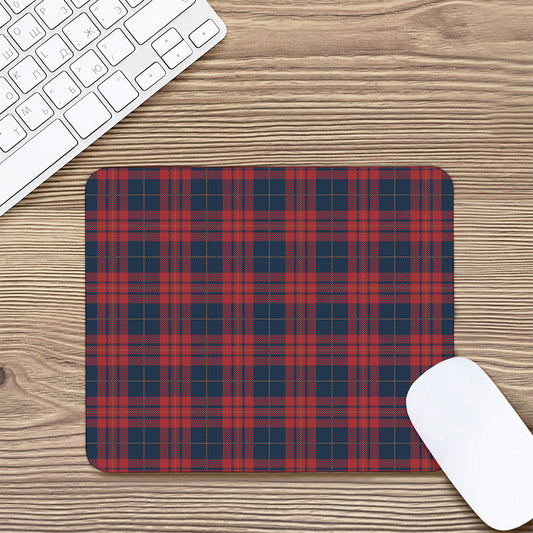 Blue And Red Tartan Pattern Print Mouse Pad