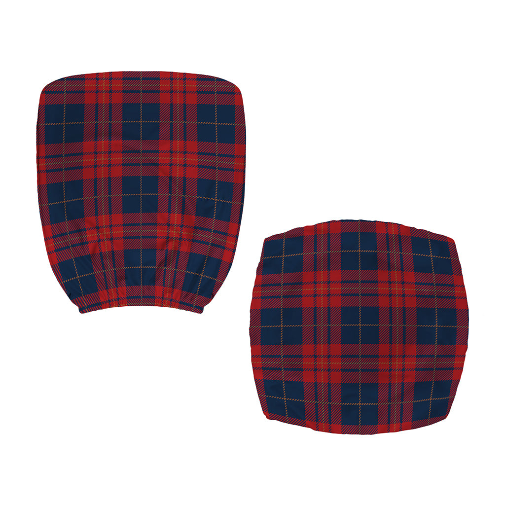 Blue And Red Tartan Pattern Print Office Chair Cover