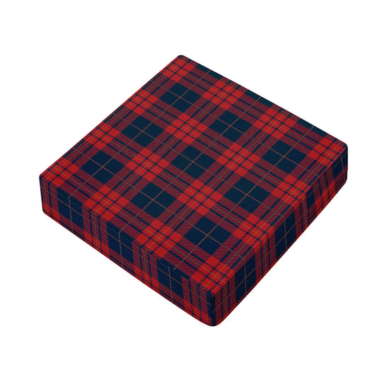 Blue And Red Tartan Pattern Print Outdoor Seat Cushion Cover