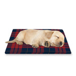Blue And Red Tartan Pattern Print Pet Cooling Mat Cover