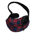 Blue And Red Tartan Pattern Print Pet Sling Carrier