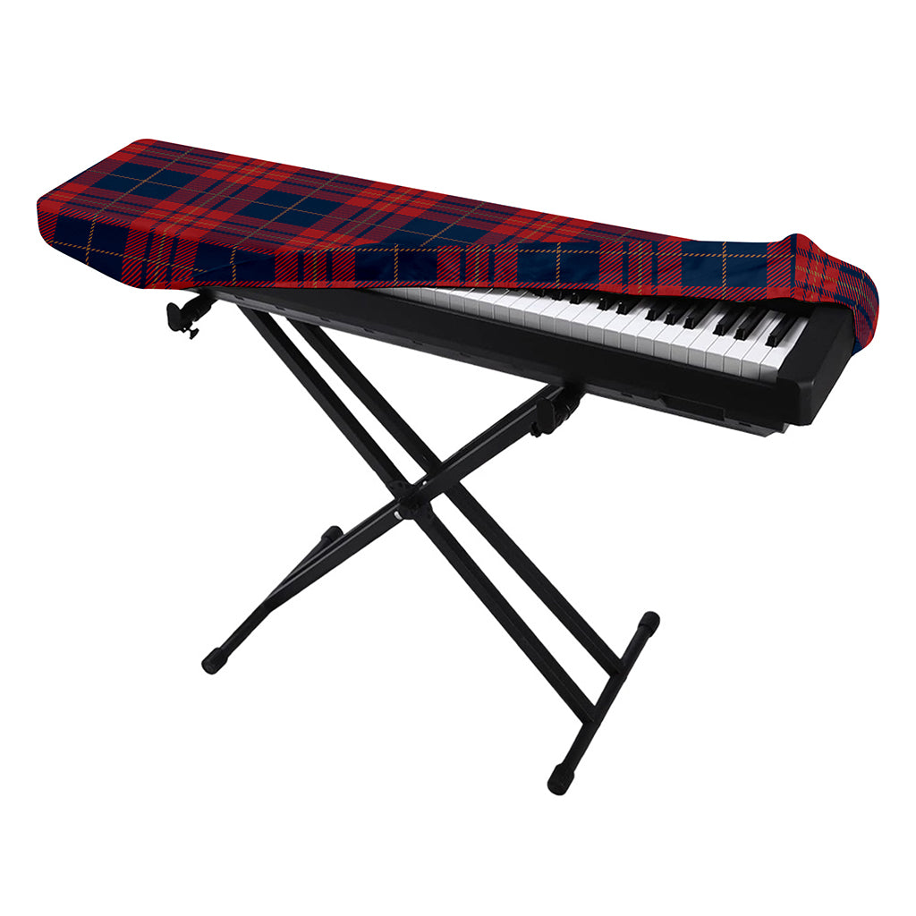 Blue And Red Tartan Pattern Print Piano Keyboard Cover