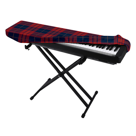 Blue And Red Tartan Pattern Print Piano Keyboard Cover