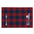 Blue And Red Tartan Pattern Print Placemat