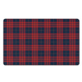 Blue And Red Tartan Pattern Print Polyester Doormat