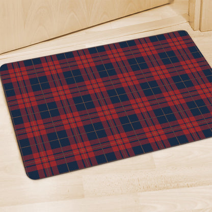 Blue And Red Tartan Pattern Print Polyester Doormat