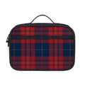 Blue And Red Tartan Pattern Print Portable Lunch Bag