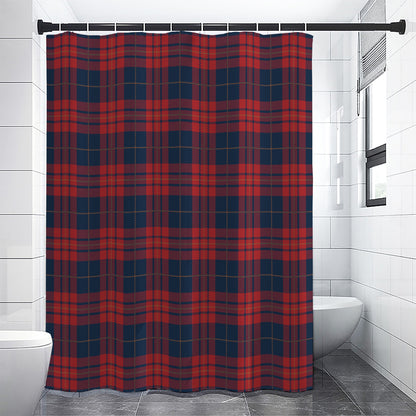 Blue And Red Tartan Pattern Print Premium Shower Curtain