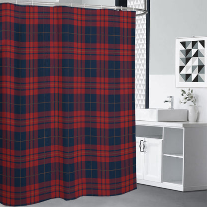 Blue And Red Tartan Pattern Print Premium Shower Curtain