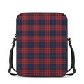 Blue And Red Tartan Pattern Print Rectangular Crossbody Bag