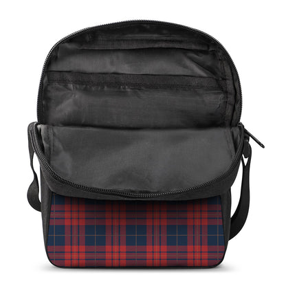 Blue And Red Tartan Pattern Print Rectangular Crossbody Bag