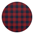 Blue And Red Tartan Pattern Print Round Blanket
