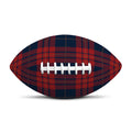 Blue And Red Tartan Pattern Print Rugby Ball