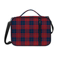 Blue And Red Tartan Pattern Print Shoulder Strap Bible Bag