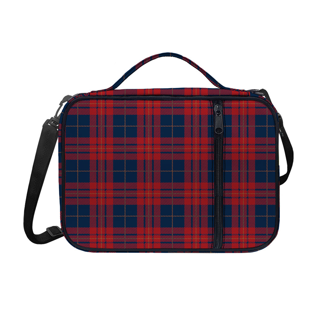 Blue And Red Tartan Pattern Print Shoulder Strap Bible Bag