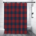 Blue And Red Tartan Pattern Print Shower Curtain