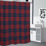 Blue And Red Tartan Pattern Print Shower Curtain