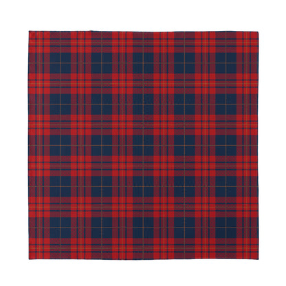 Blue And Red Tartan Pattern Print Silk Bandana
