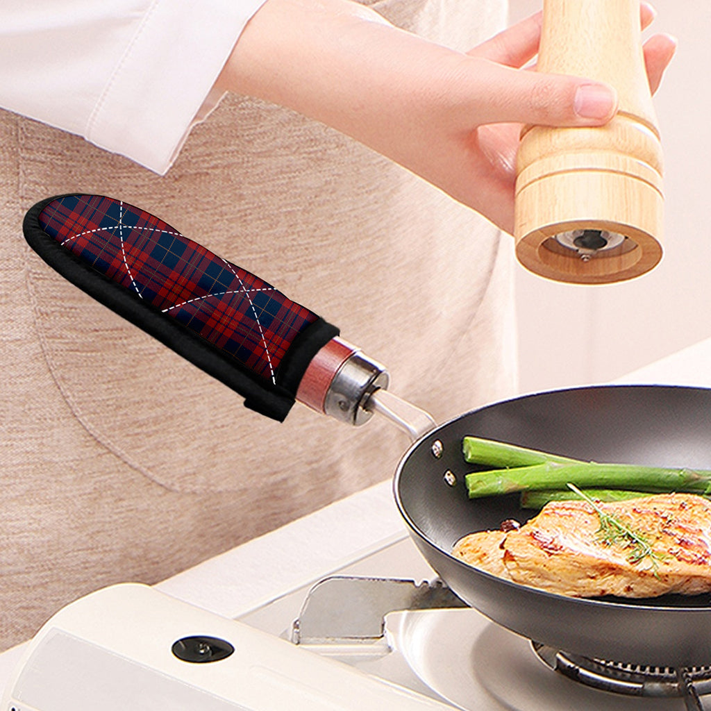 Blue And Red Tartan Pattern Print Skillet Handle Cover