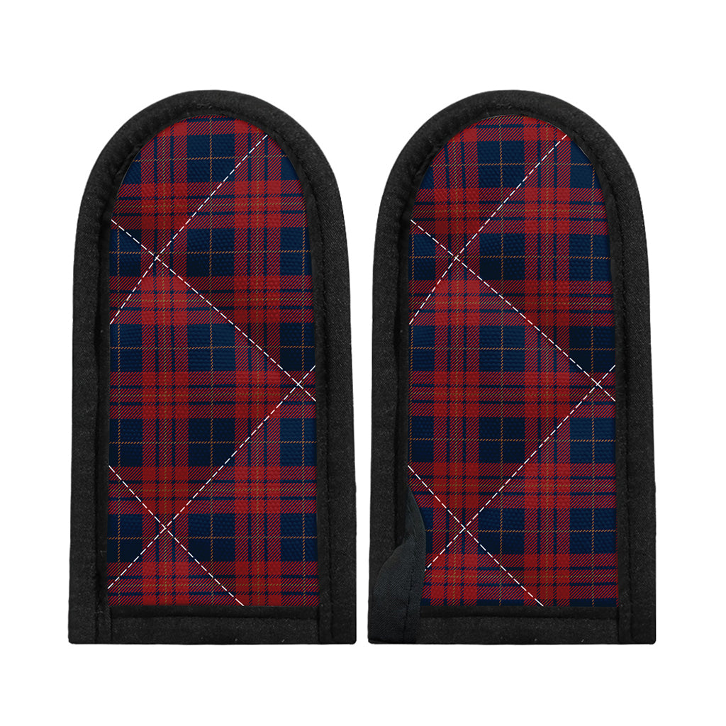 Blue And Red Tartan Pattern Print Skillet Handle Cover