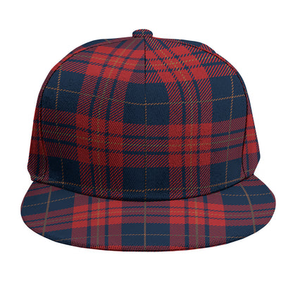 Blue And Red Tartan Pattern Print Snapback Cap