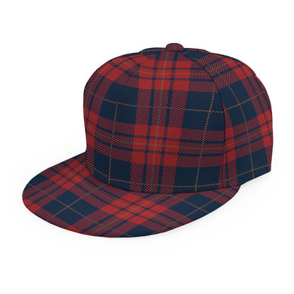 Blue And Red Tartan Pattern Print Snapback Cap