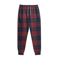 Blue And Red Tartan Pattern Print Sweatpants