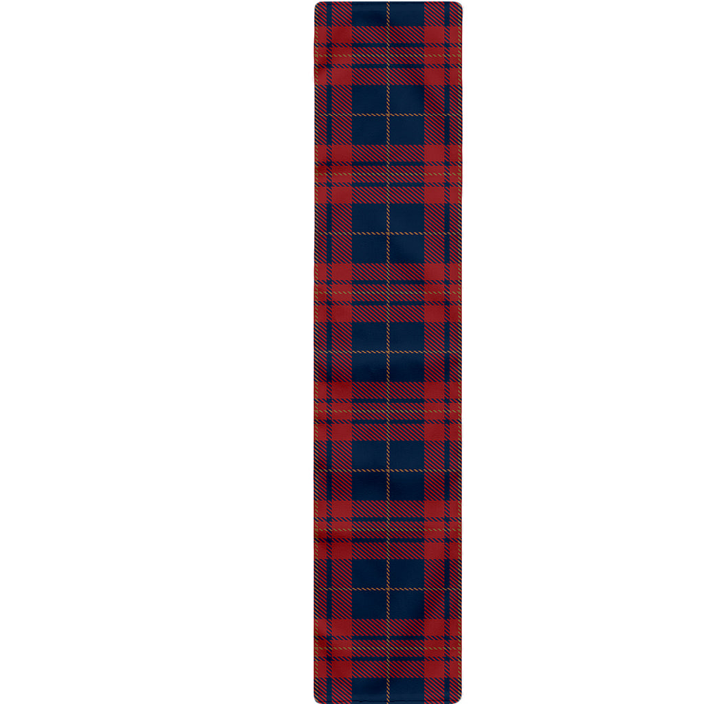 Blue And Red Tartan Pattern Print Table Runner