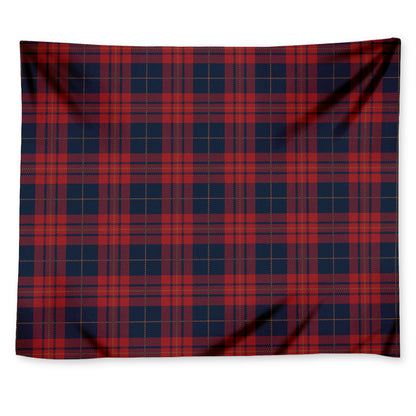 Blue And Red Tartan Pattern Print Tapestry