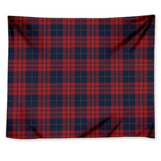 Blue And Red Tartan Pattern Print Tapestry