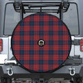 Blue And Red Tartan Pattern Print Tire Cover With Camera Hole