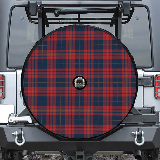 Blue And Red Tartan Pattern Print Tire Cover With Camera Hole