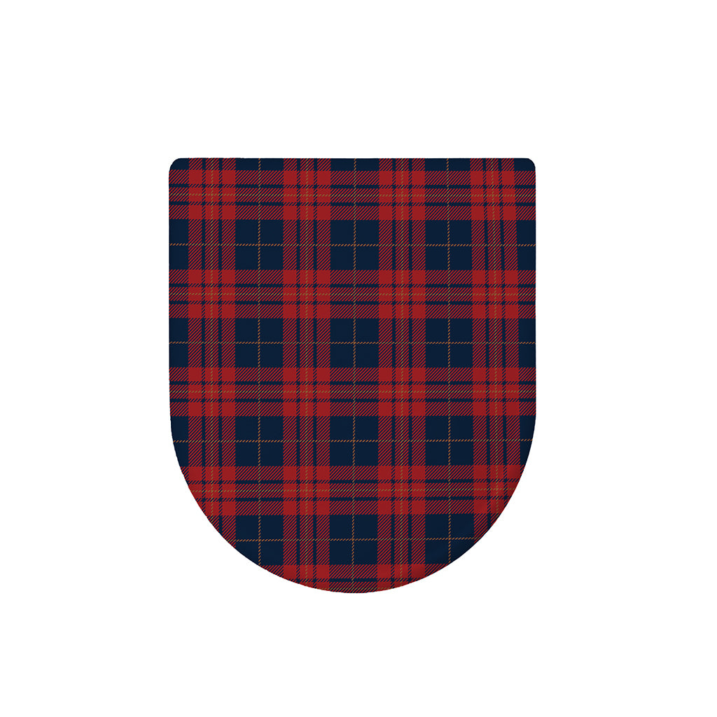 Blue And Red Tartan Pattern Print Toilet Lid Cover