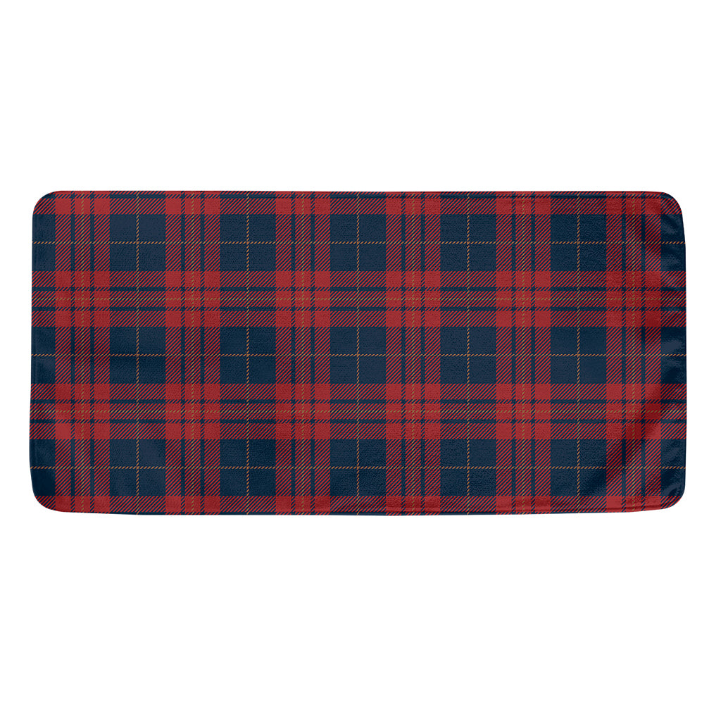 Blue And Red Tartan Pattern Print Towel