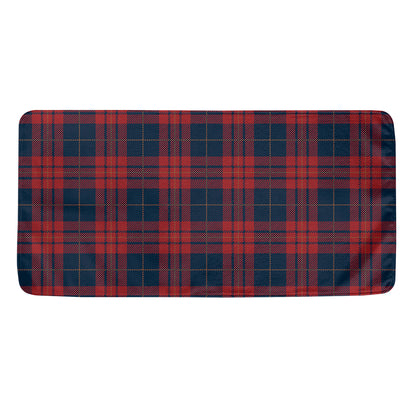 Blue And Red Tartan Pattern Print Towel