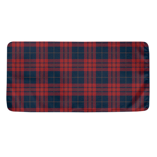Blue And Red Tartan Pattern Print Towel