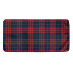 Blue And Red Tartan Pattern Print Towel