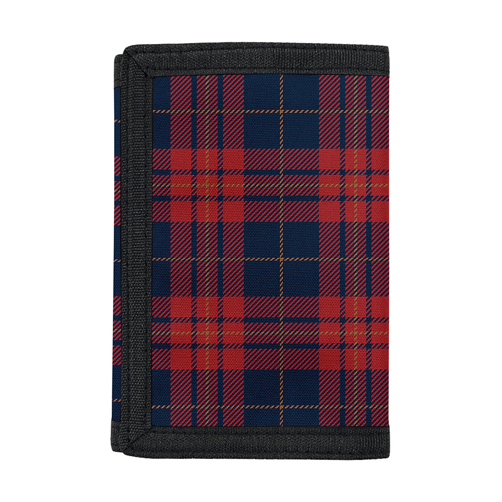 Blue And Red Tartan Pattern Print Trifold Wallet