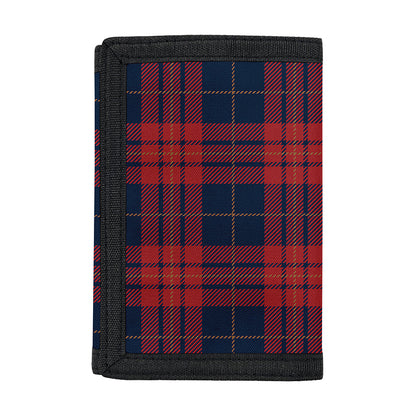 Blue And Red Tartan Pattern Print Trifold Wallet