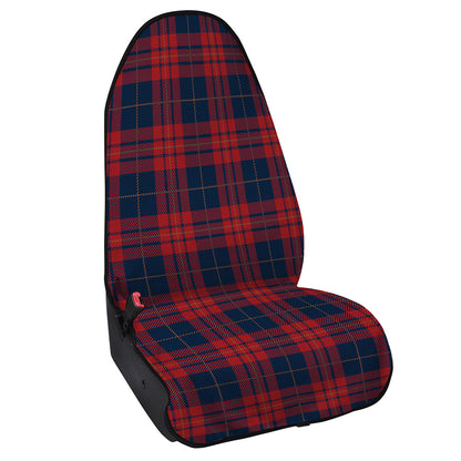 Blue And Red Tartan Pattern Print Waterproof Car Seat Cover