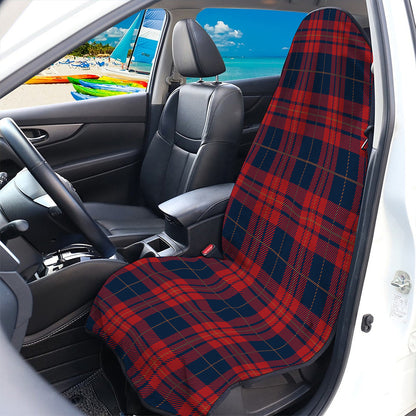 Blue And Red Tartan Pattern Print Waterproof Car Seat Cover