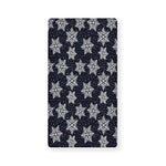 Blue And Silver Snowflake Pattern Print Baby Crib Sheet