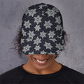 Blue And Silver Snowflake Pattern Print Baseball Cap