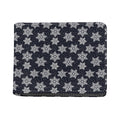 Blue And Silver Snowflake Pattern Print Bifold Wallet