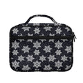 Blue And Silver Snowflake Pattern Print Briefcase Bible Bag